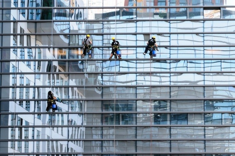 Rope Access window cleaners